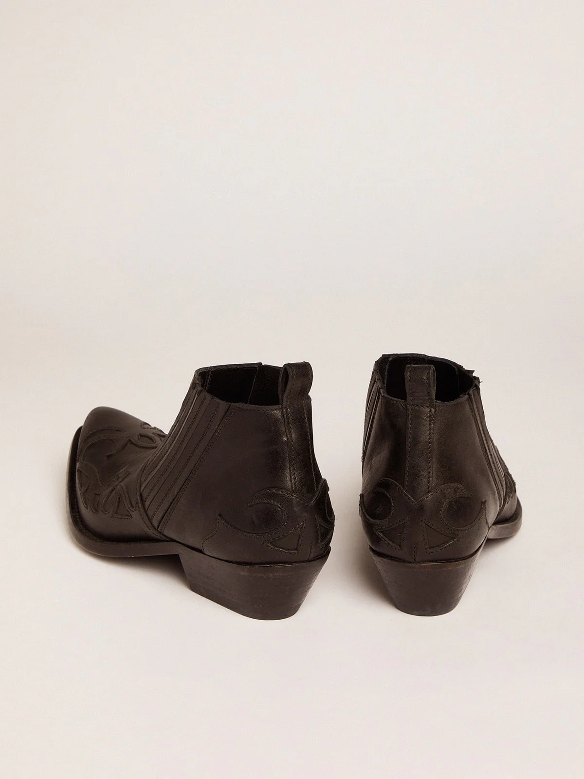 Women | Boots Young Black Leather | Black - Image 6