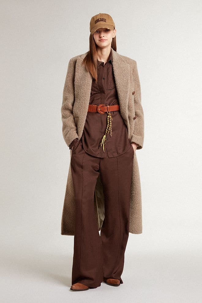 Women | Brown Shirt with Quilted Details | Coffee Bean - Image 7