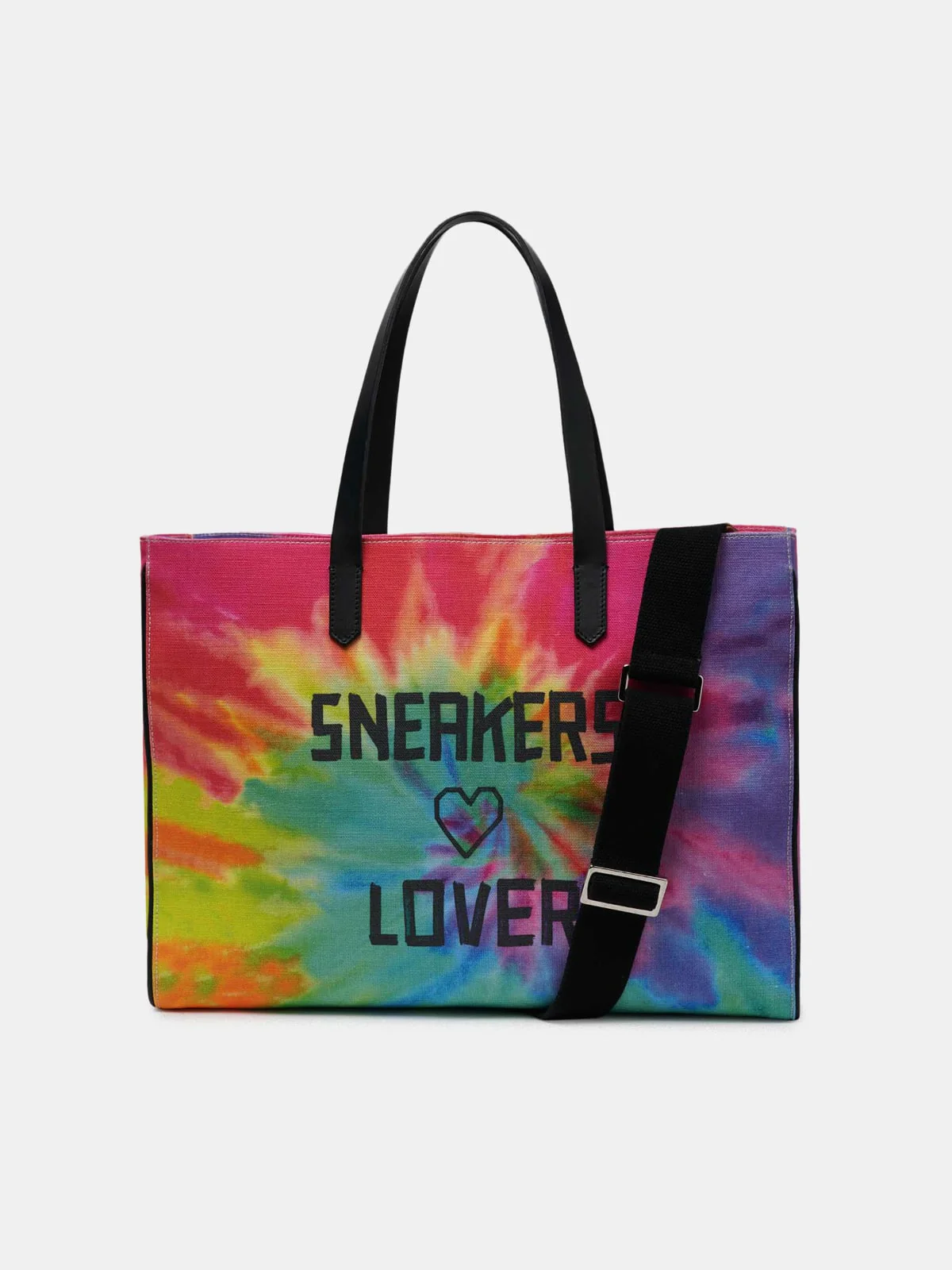 Women | California East-West Tie-Dye Bag with Sneakers Lover Print - Image 6