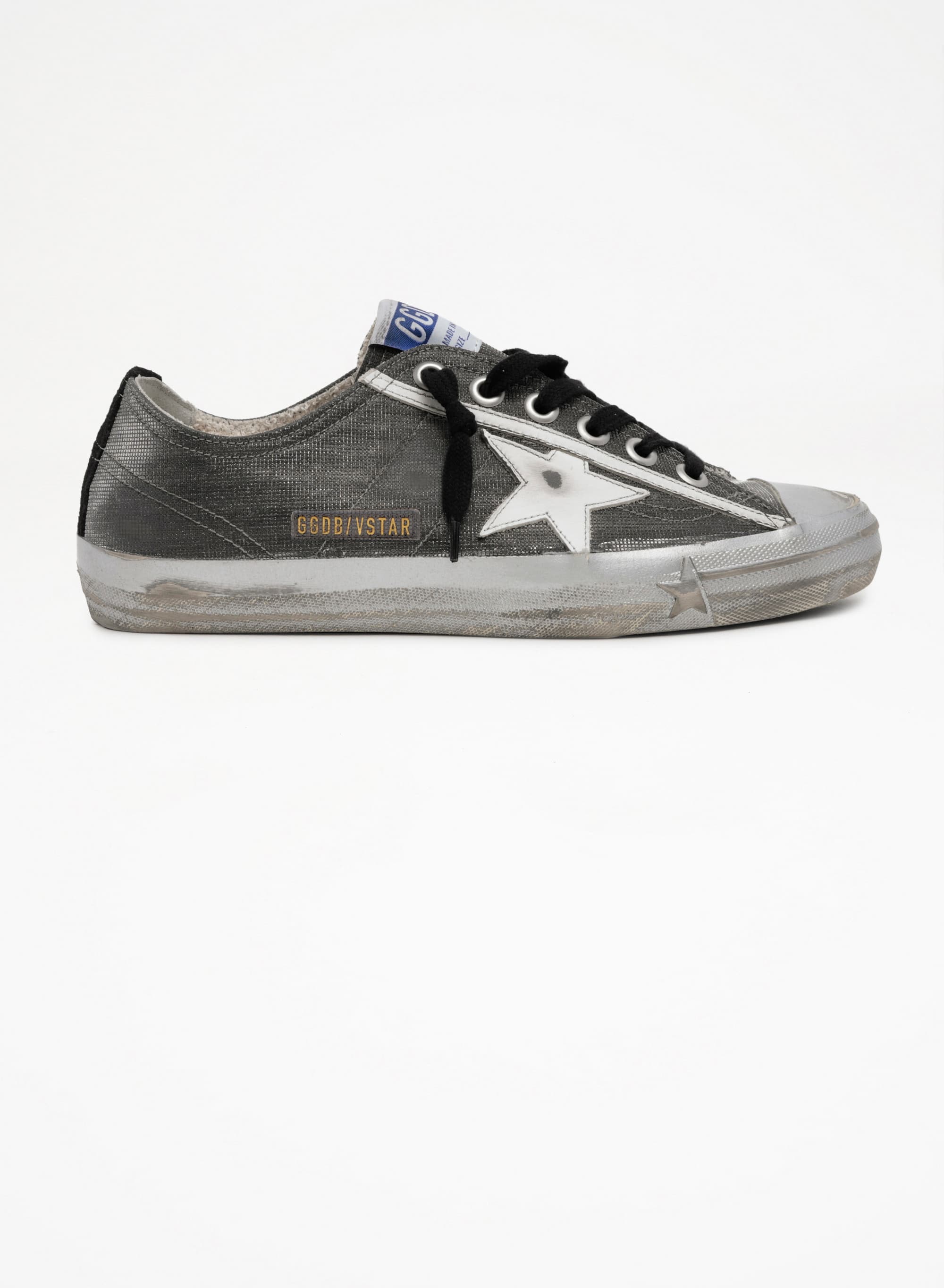 Women | Dark Gray V-Star Ltd Sneakers with Checkered Pattern & White Star | Dark Grey x White x Black - Image 3