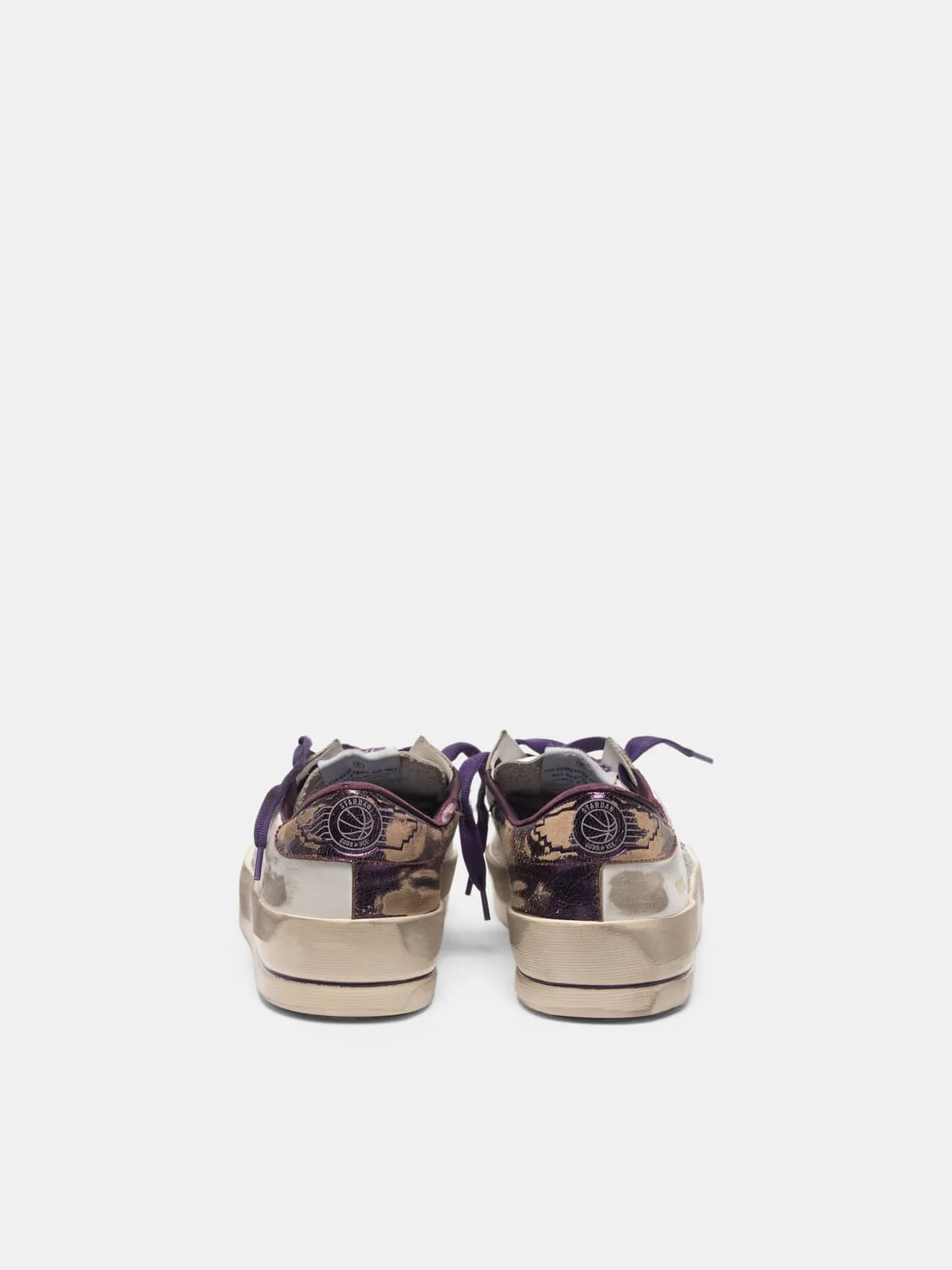 Women | Distressed White & Purple Stardan Ltd Sneakers - Image 2