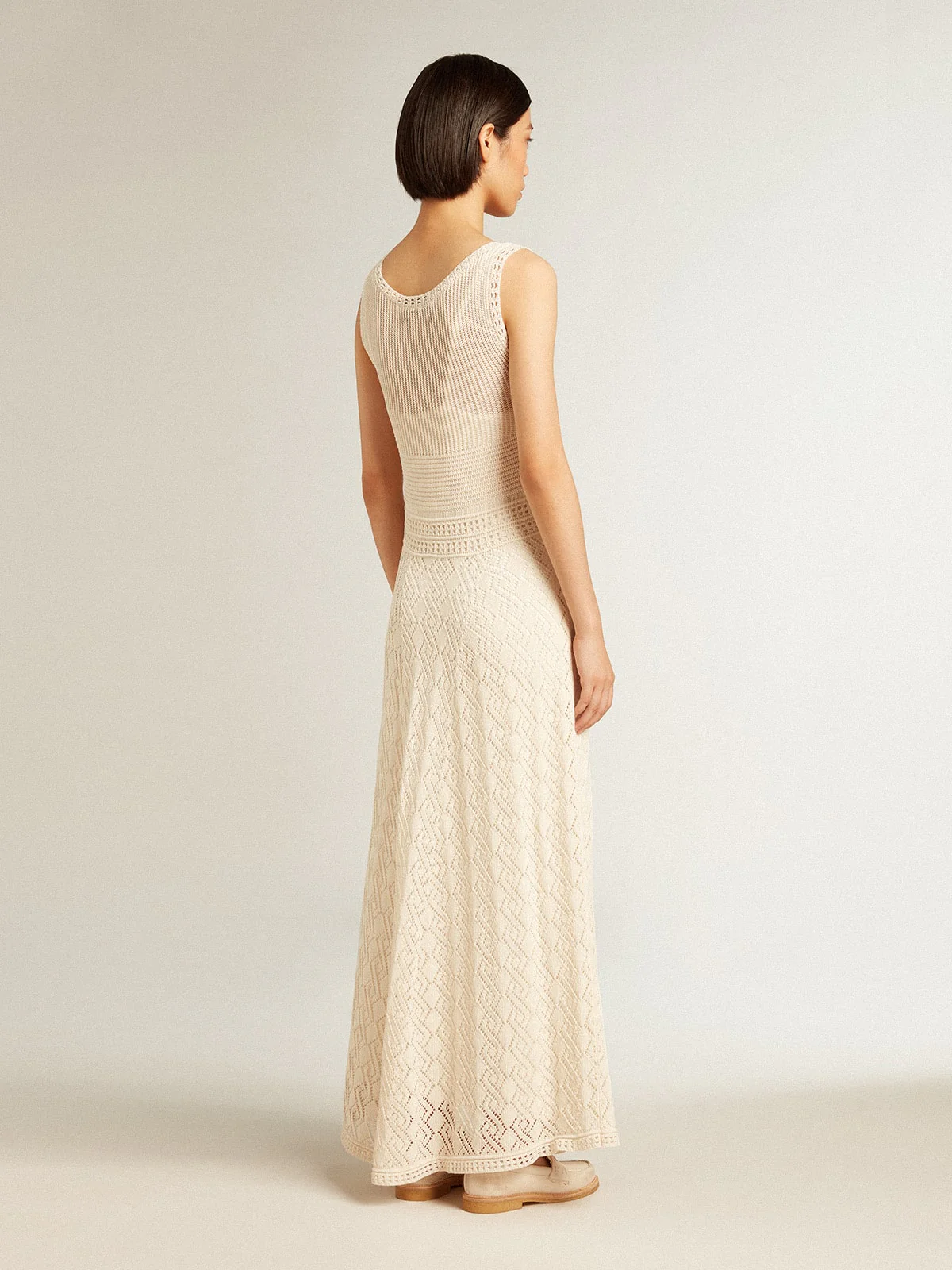 Women | Ecru-Colored Tank Dress | Ecru - Image 10