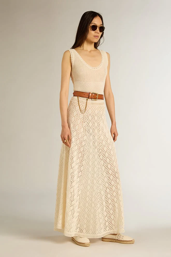 Women | Ecru-Colored Tank Dress | Ecru - Image 7
