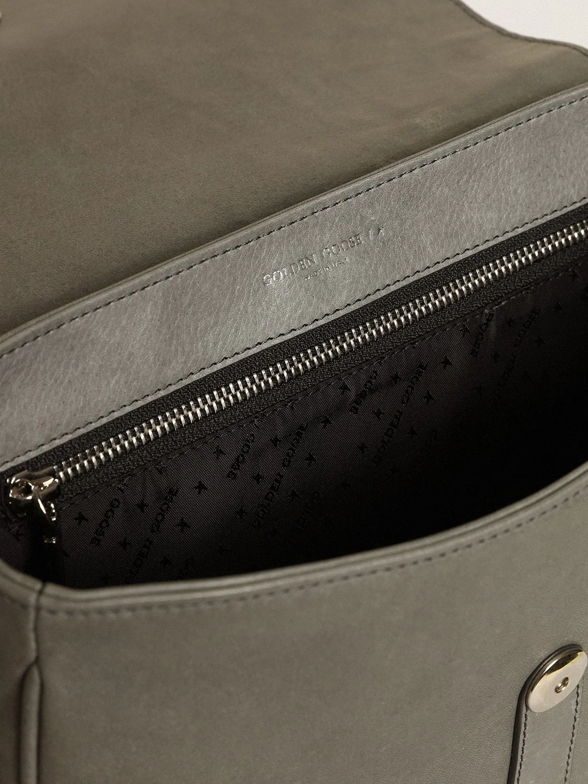 Women | Francis Bag Medium Stone Gray Leather | Stone Grey - Image 2