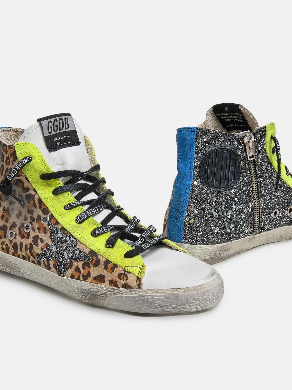 Women | Francy Lab Limited Edition Sneakers with Glitter & Leopard Print - Image 3