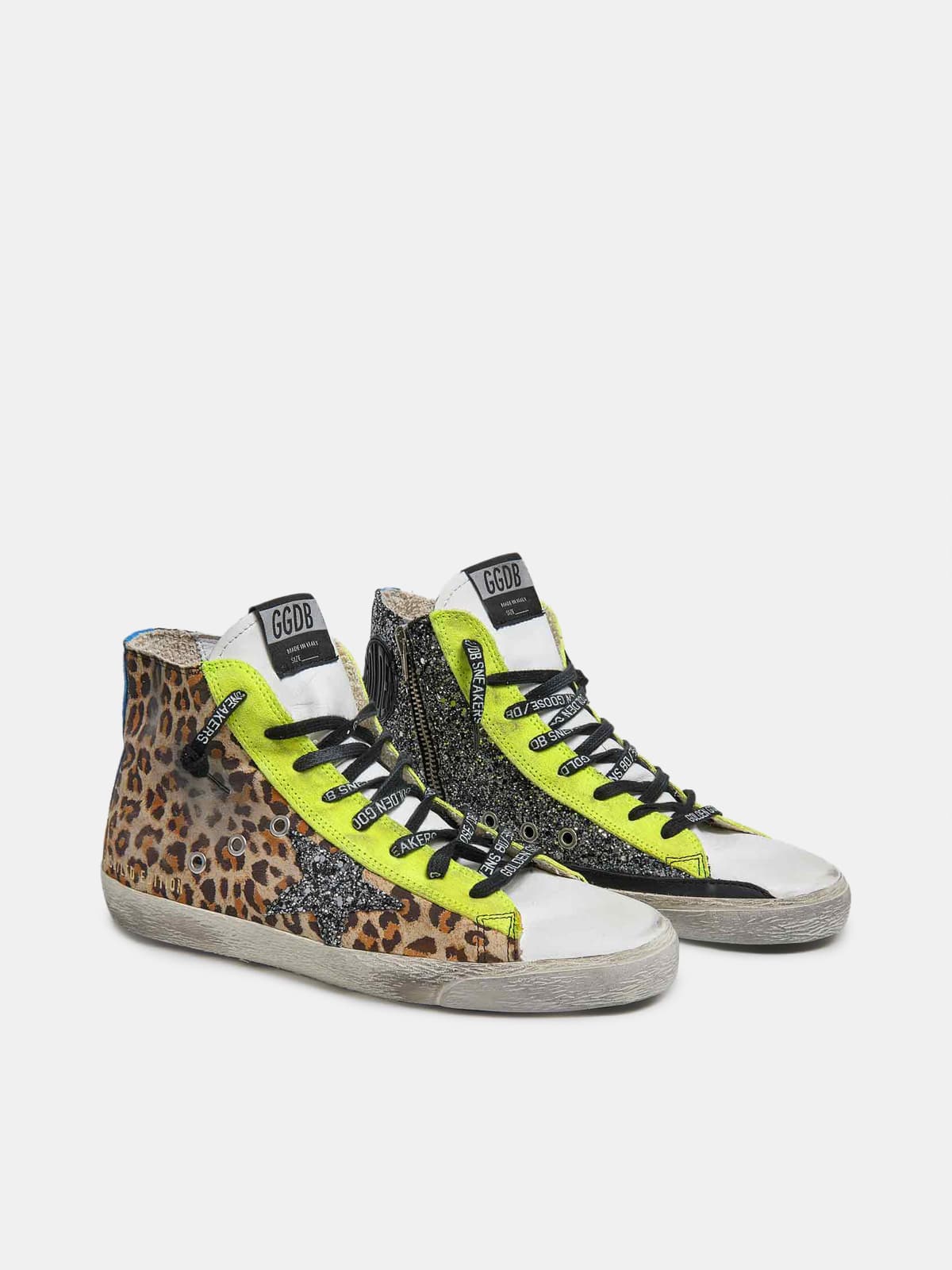 Women | Francy Lab Limited Edition Sneakers with Glitter & Leopard Print - Image 5