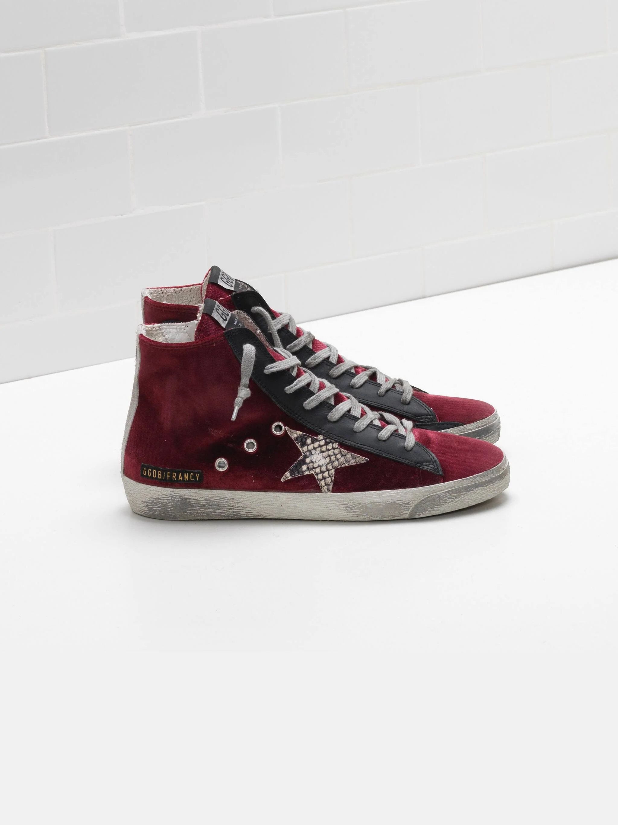 Women | Francy Sneakers Velvet with Snake-Print Star - Image 2