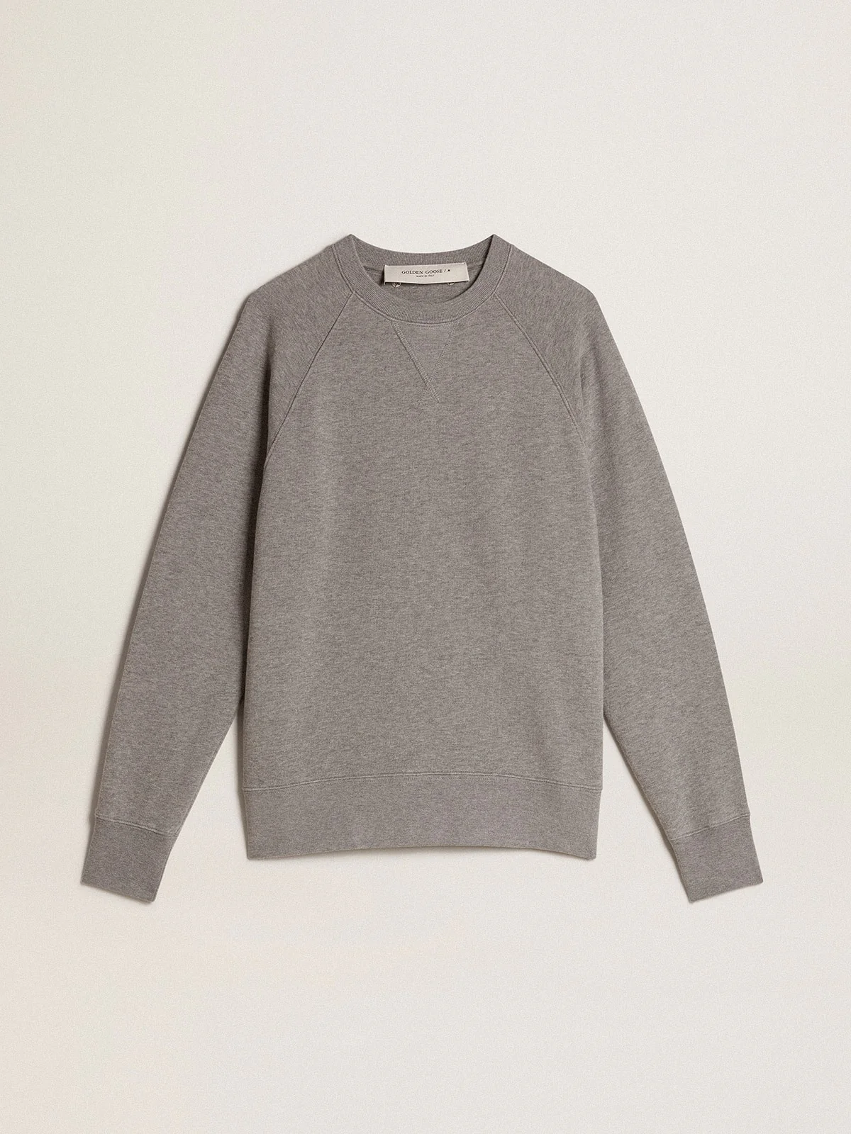 Women | Gray Melange Cotton Sweatshirt with Manifesto On The Back | Grey Melange x Windsor Wine - Image 3