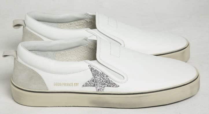Women | Hanami Sneakers White Leather with Silver Glitter Star | White x Silver x Ice - Image 2