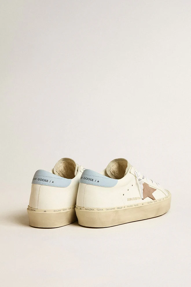 Women | Hi Star Ltd with Pink Suede Star & Light Blue Leather Heel Tab | White x Ice x Antique Pink x Light Blue - Image 8
