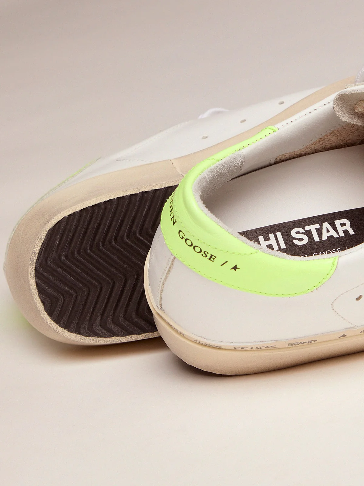 Women | Hi Star Sneakers with Light Blue Glitter Star & Zebra-Print Insert | White x Zebra x Aquamarine x Lemon Fluo - Image 5