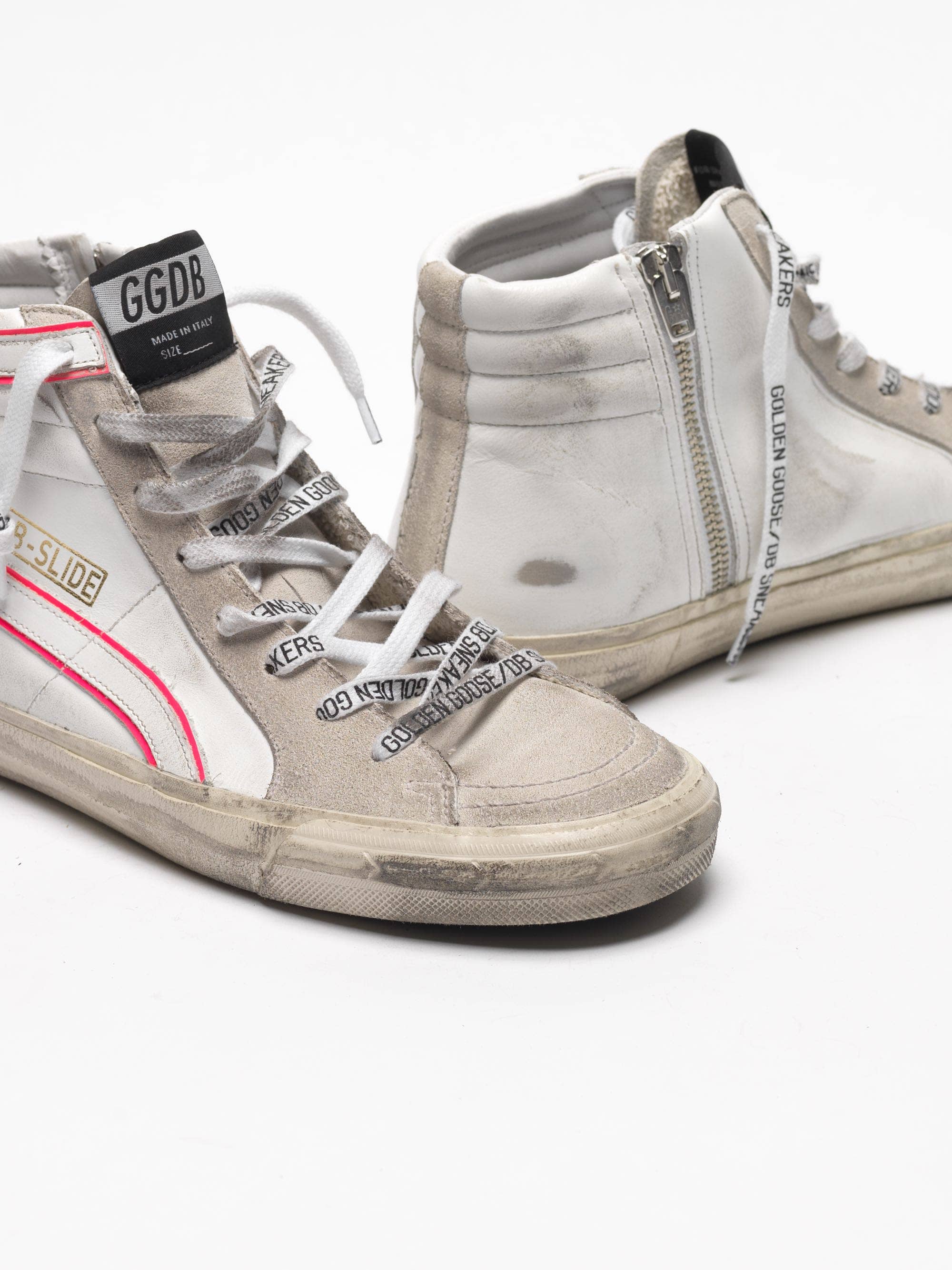 Women | High Sneakers White with Pink Comma & Grey Star - Image 5