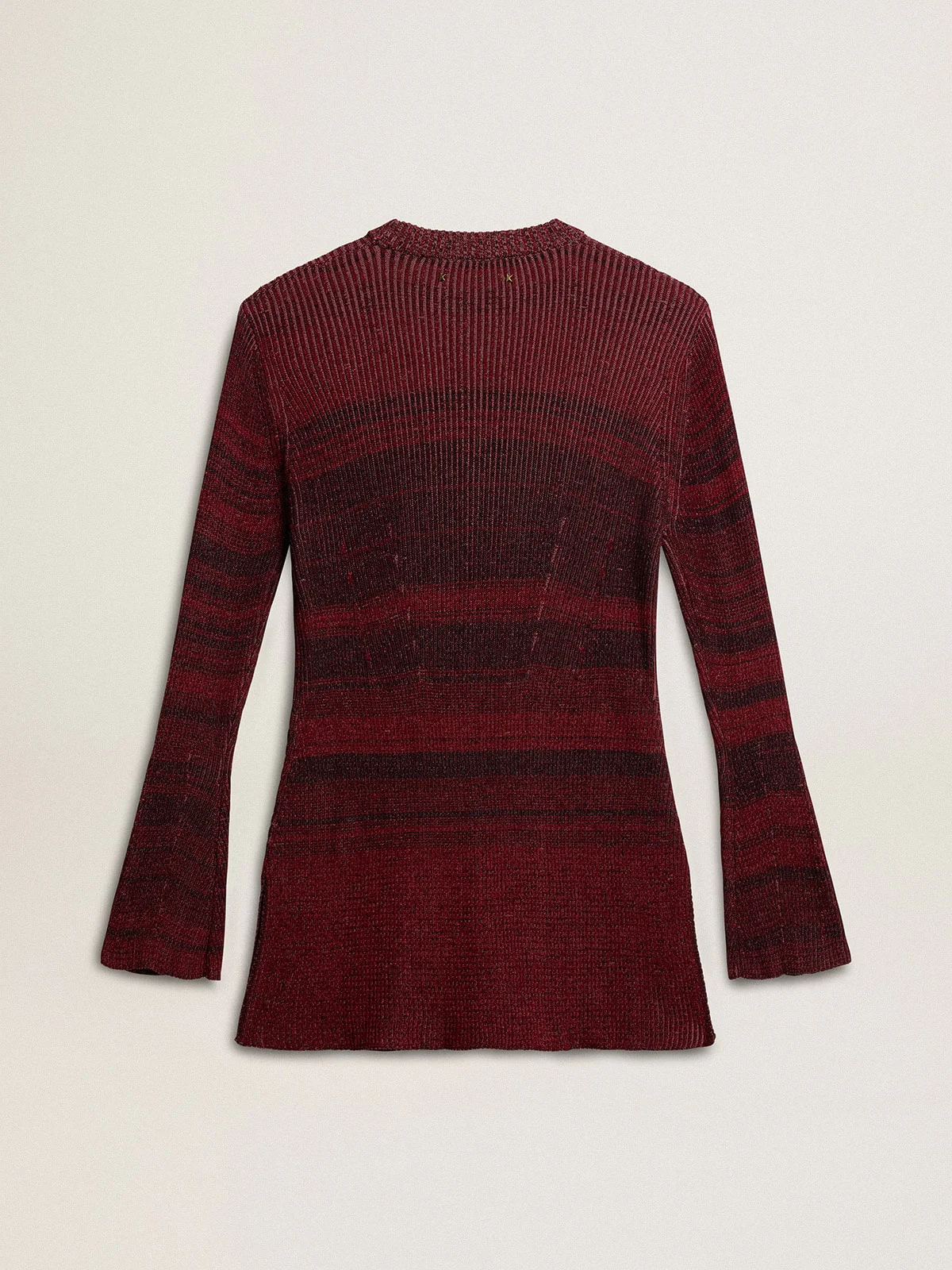 Women | Irregular-Striped Cotton Dress | Catawba Grape - Image 8