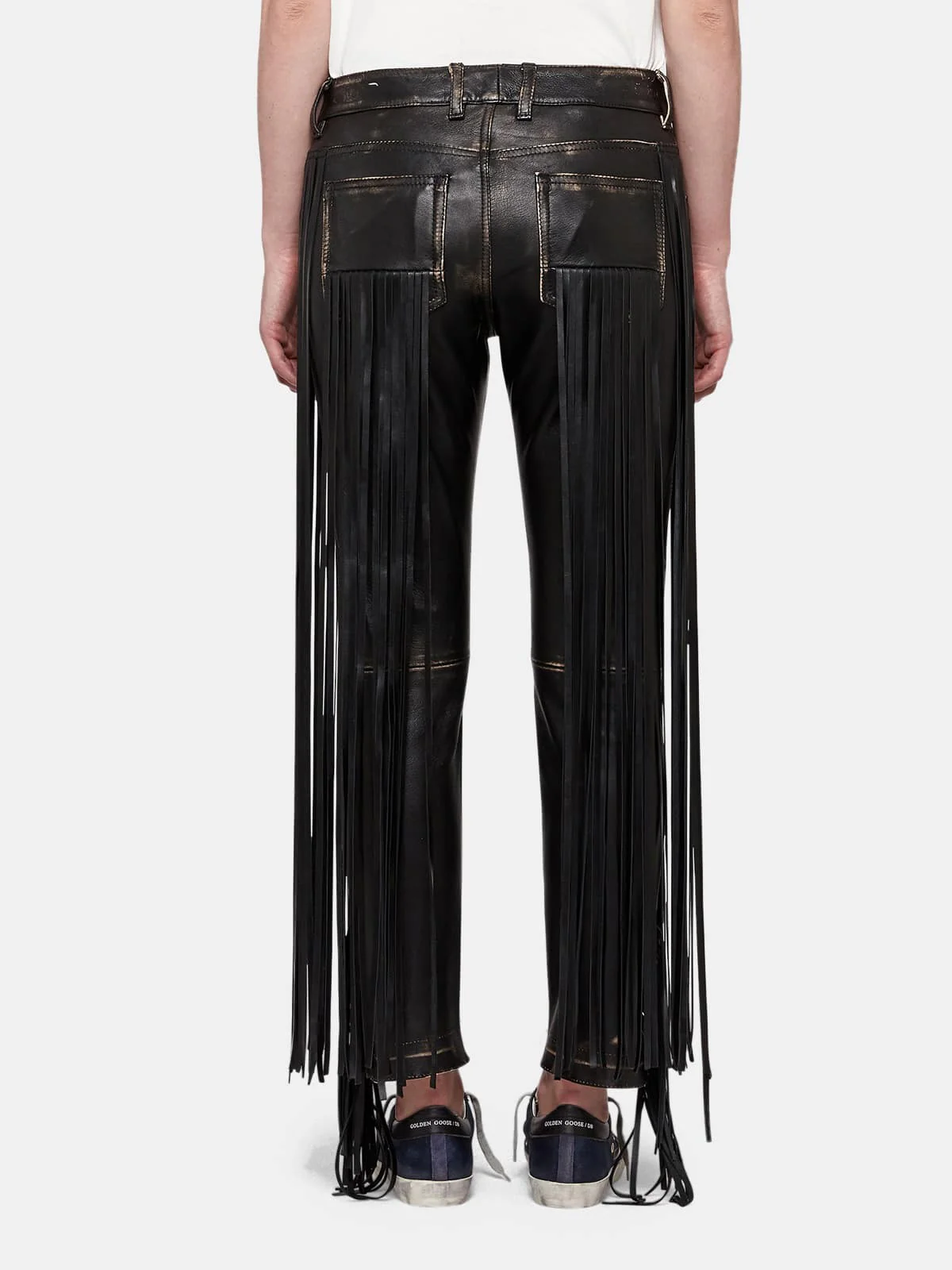 Women | Jolly Trousers Vintage-Look Nappa Leather with Fringe - Image 6