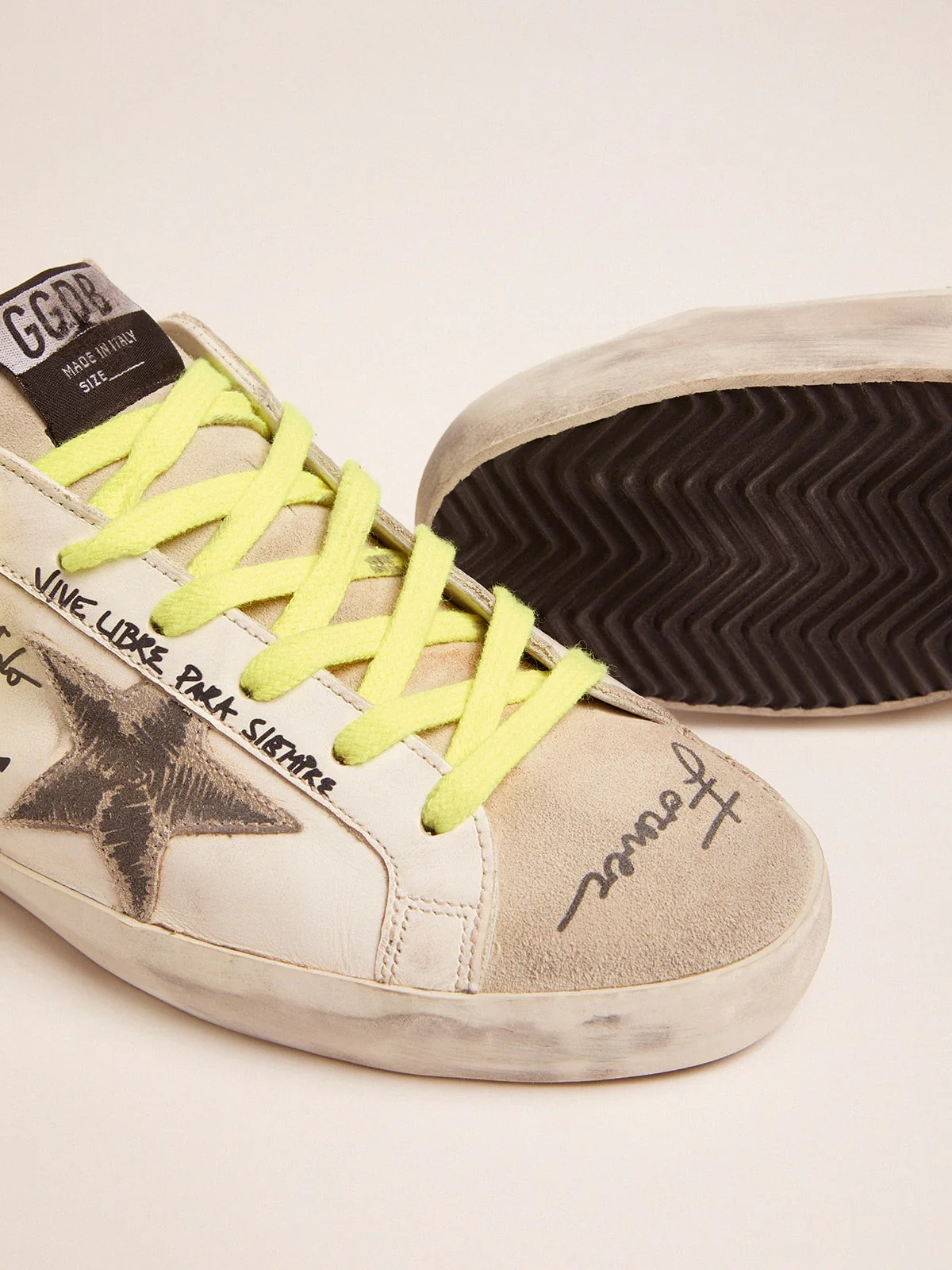 Women | Journey Super-Star Sneakers with Graffiti | White x Ice x Black - Image 4