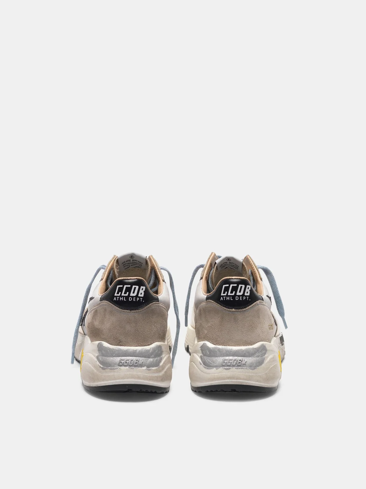 Women | Laminated Running Sneakers, Nubuck Insert & Glittery Star - Image 3