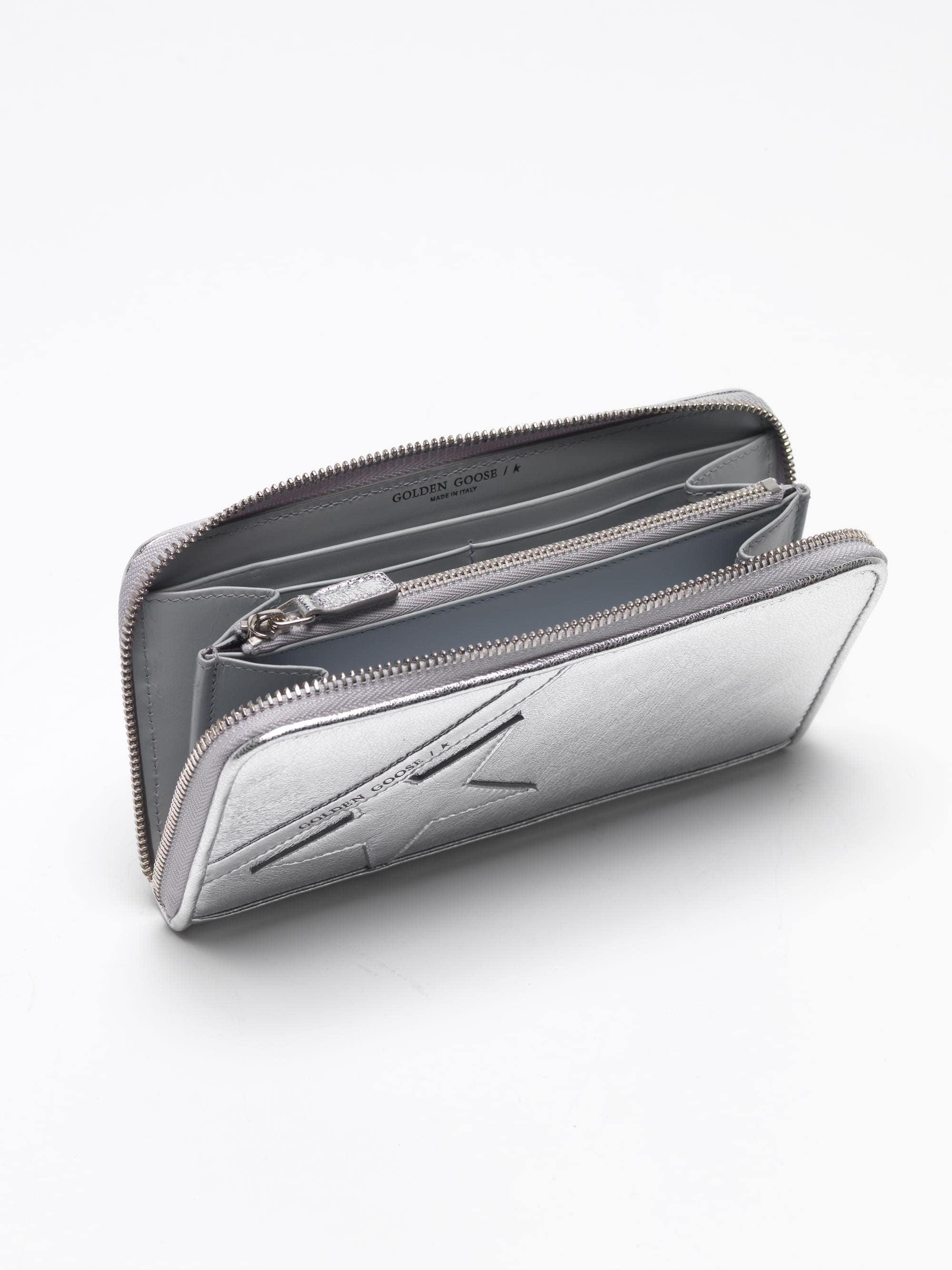 Women | Large Silver Star Wallet | Silver - Image 4