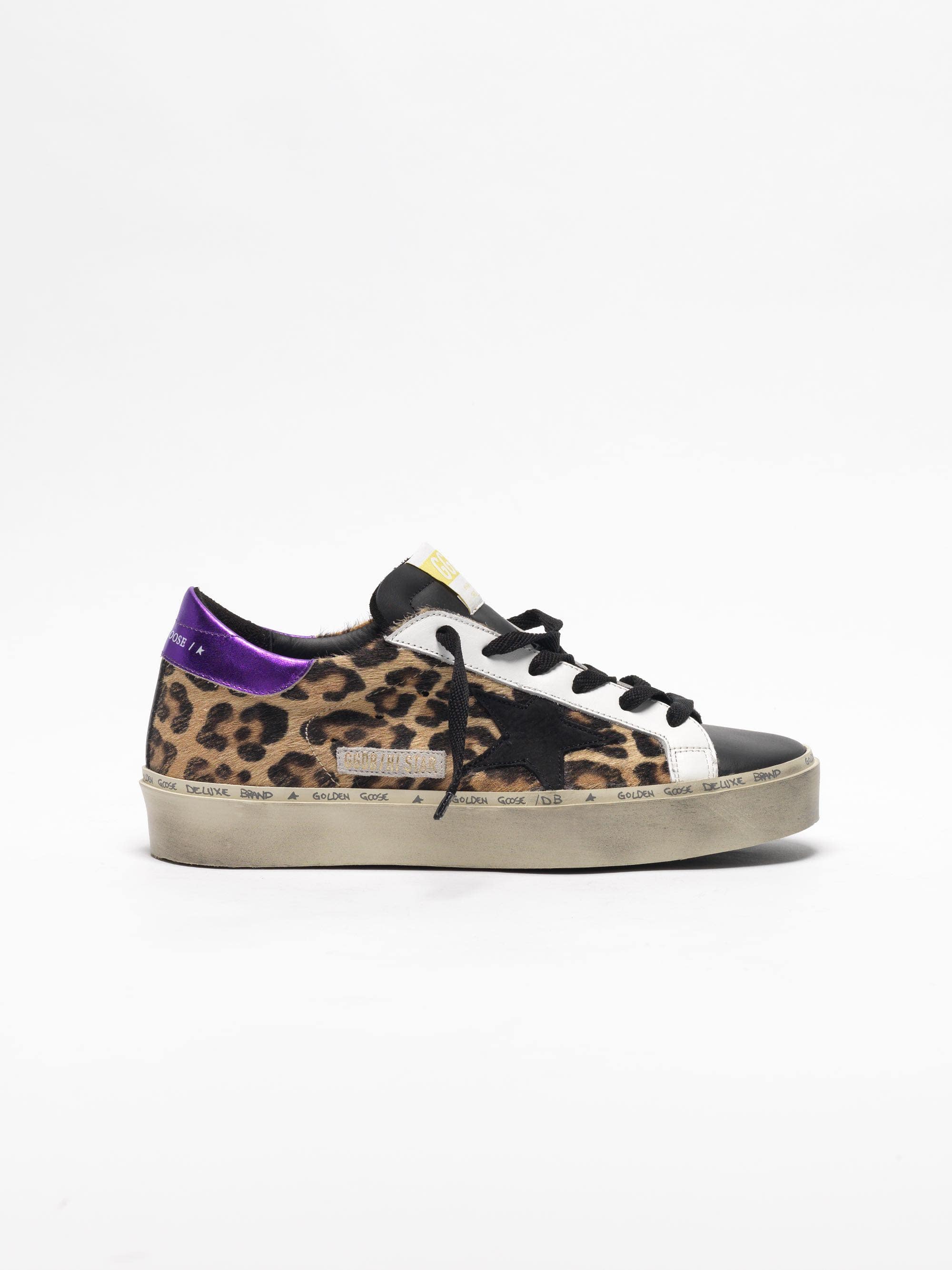 Women | Leo-Printed Hi Star with Black Star & Purple Heel Tab - Image 2