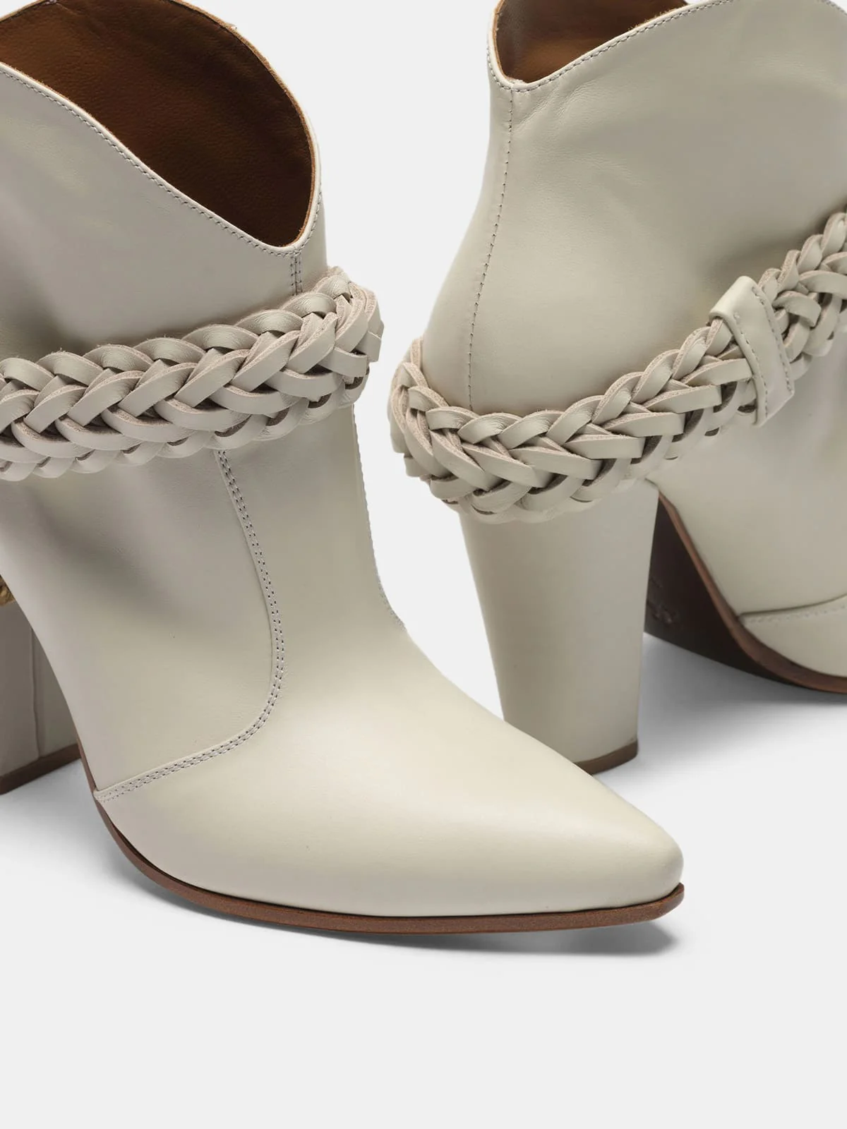 Women | Low White Michelle Ankle Boots - Image 4