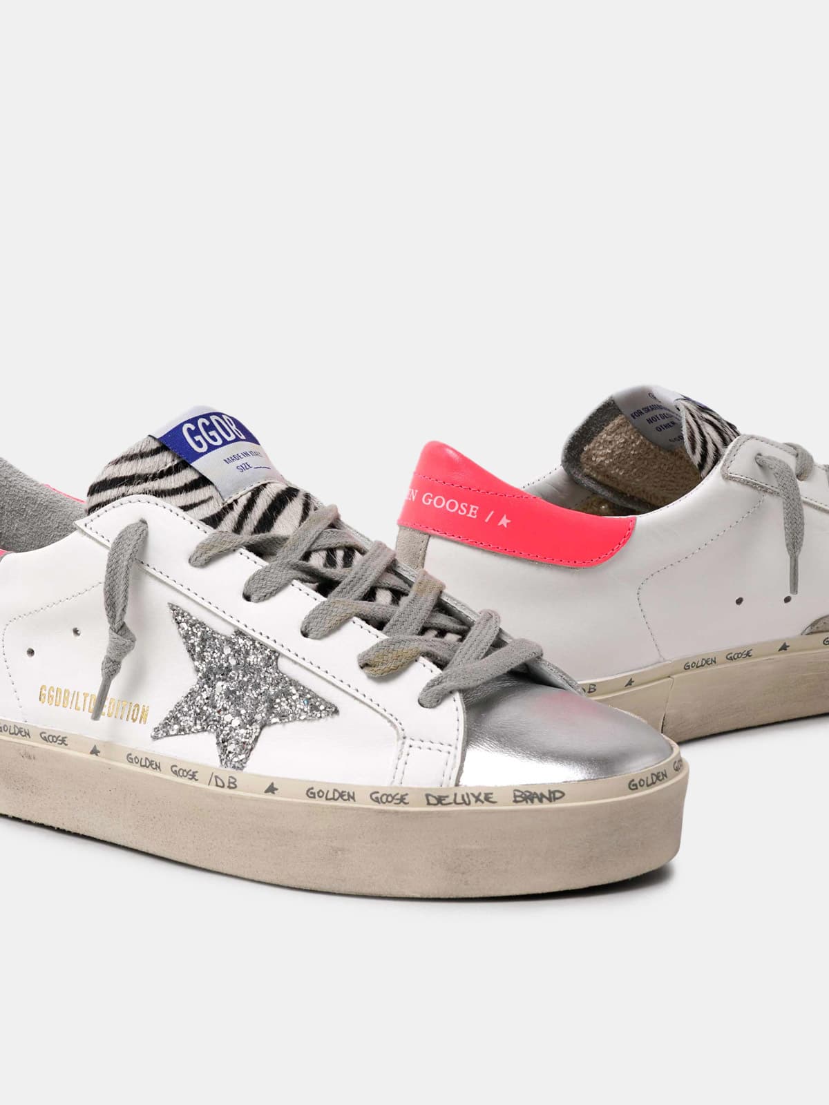 Women | Ltd Hi-Star Sneakers with Zebra-Print Insert & Glittery Star - Image 4