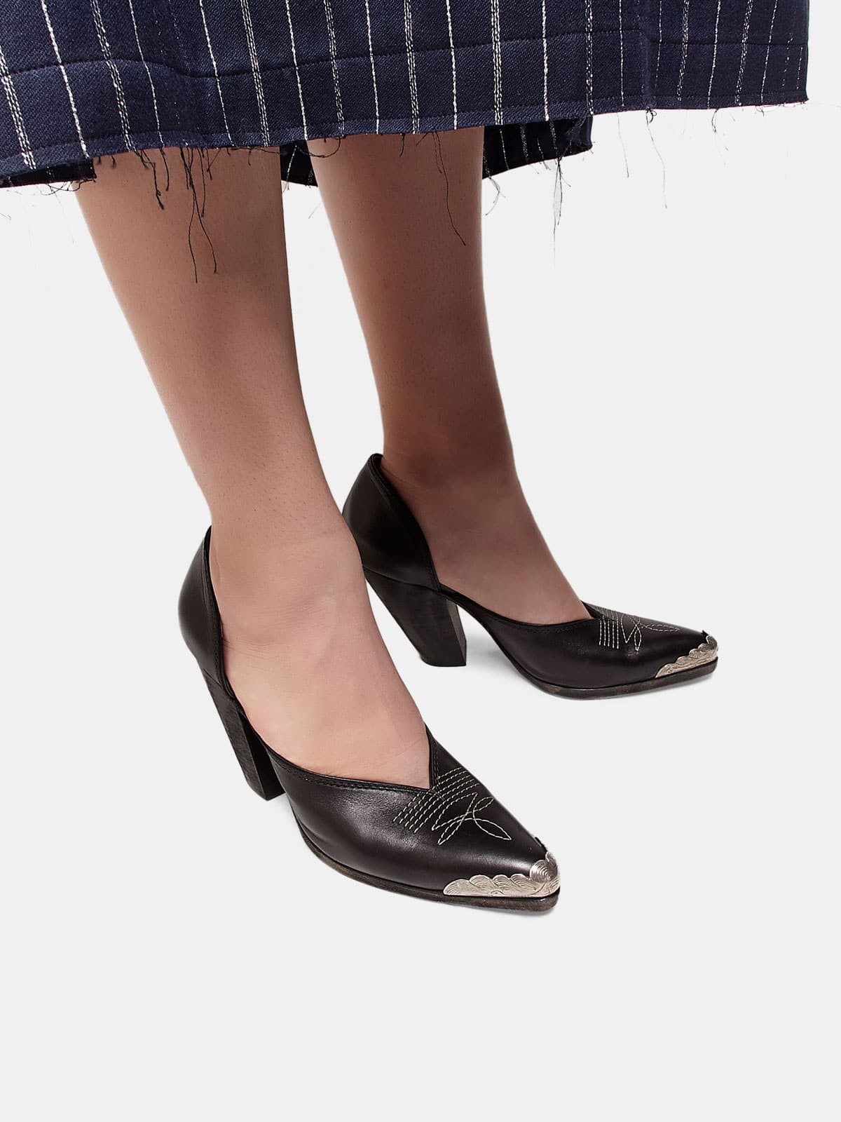 Women | Marfa Pumps Made Of Leather with Metal Toecap - Image 6