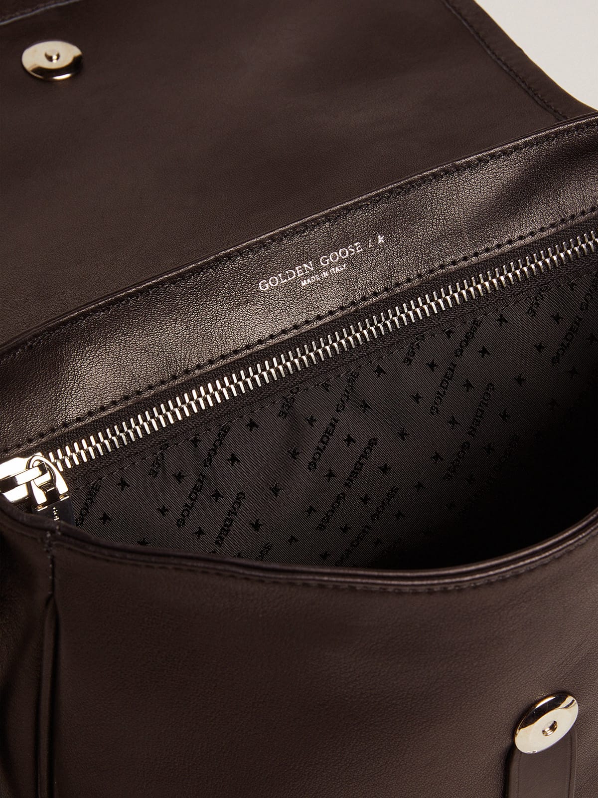Women | Medium Black Leather Rodeo Bag | Black - Image 7