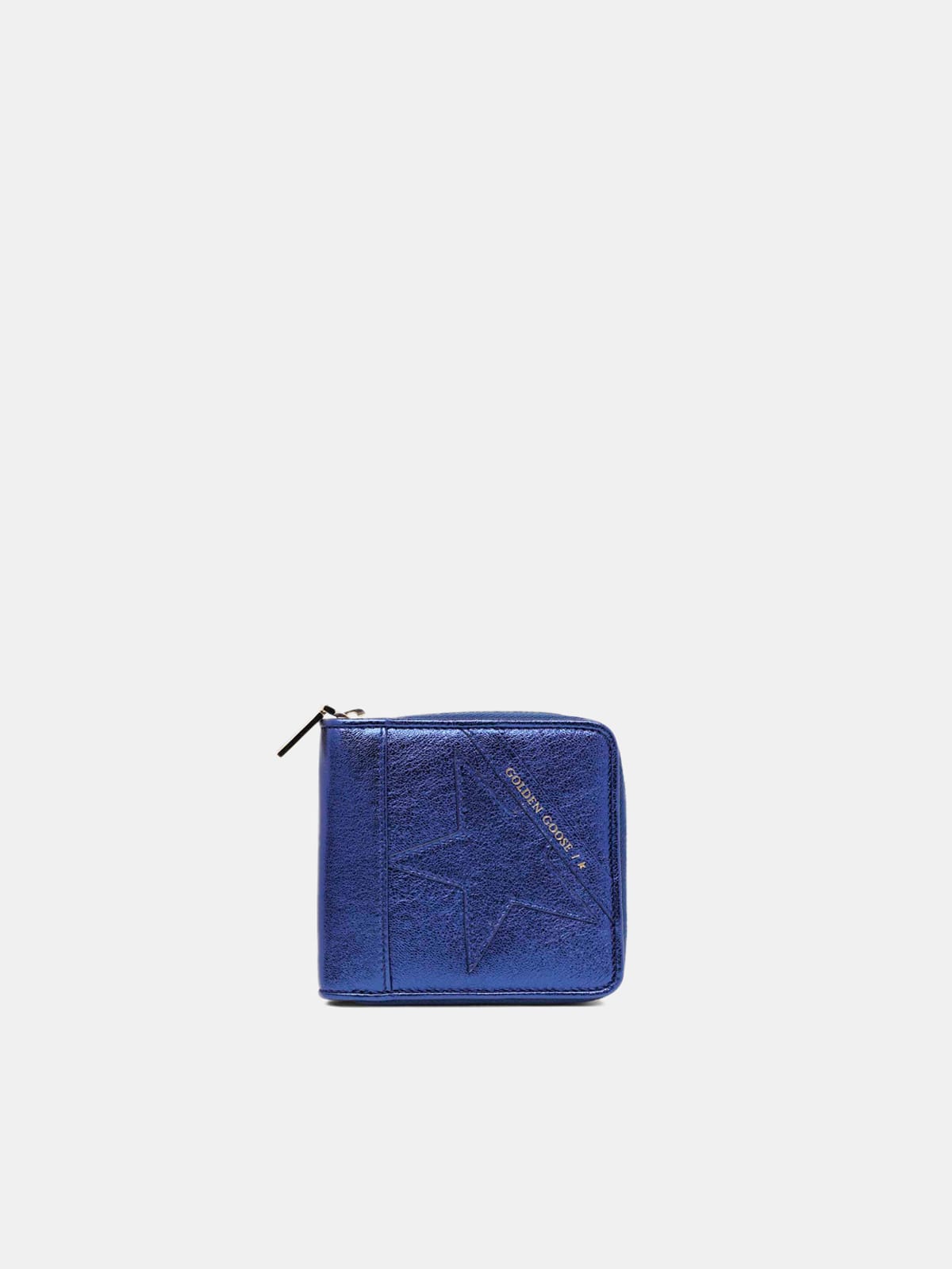 Women | Medium Metallic Blue Star Wallet - Image 2