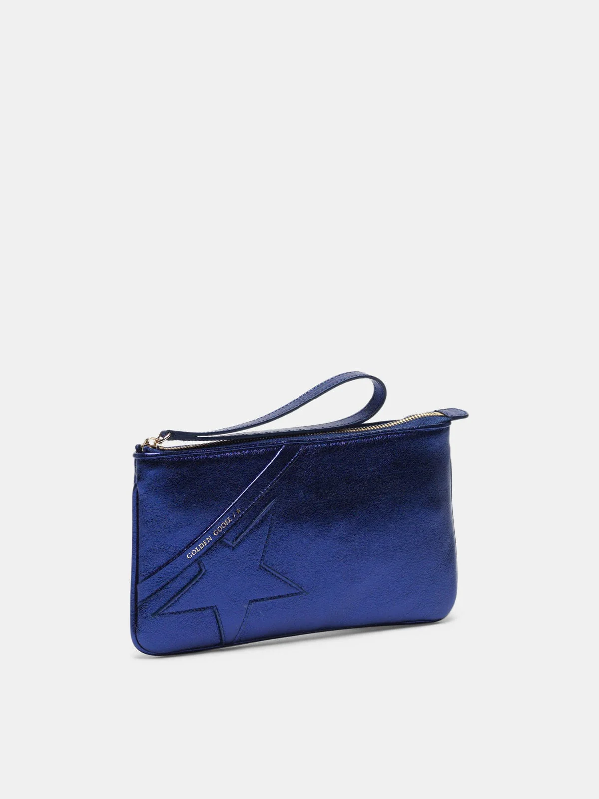 Women | Metallic Blue Star Wrist Clutch Bag - Image 5