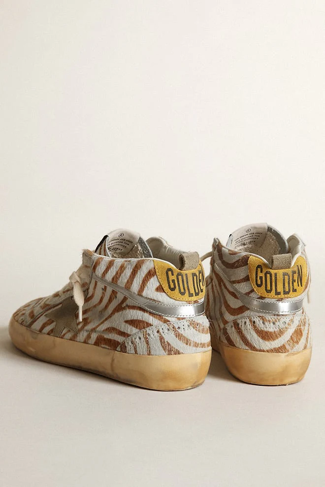 Women | Mid Star Beige Brown with Taupe Star & Honey Heel Tab | Beige Brown x Taupe x Silver x Honey - Image 7