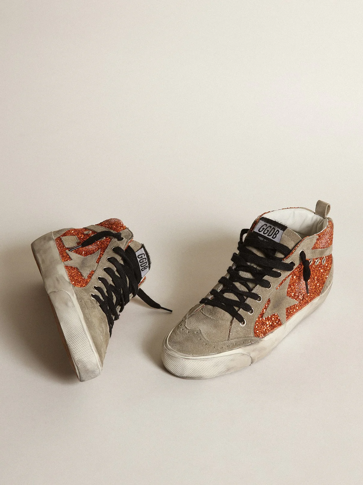 Women | Mid Star Cinnamon Glitter with Ice-Gray Suede Star & Flash | Cinnamon x Ice - Image 2