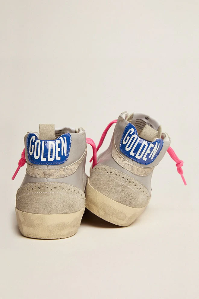 Women | Mid Star Grey Leather with Silver Glitter Star | Light Grey x Ice x Silver x Beige Light Brown Black x Blue - Image 4