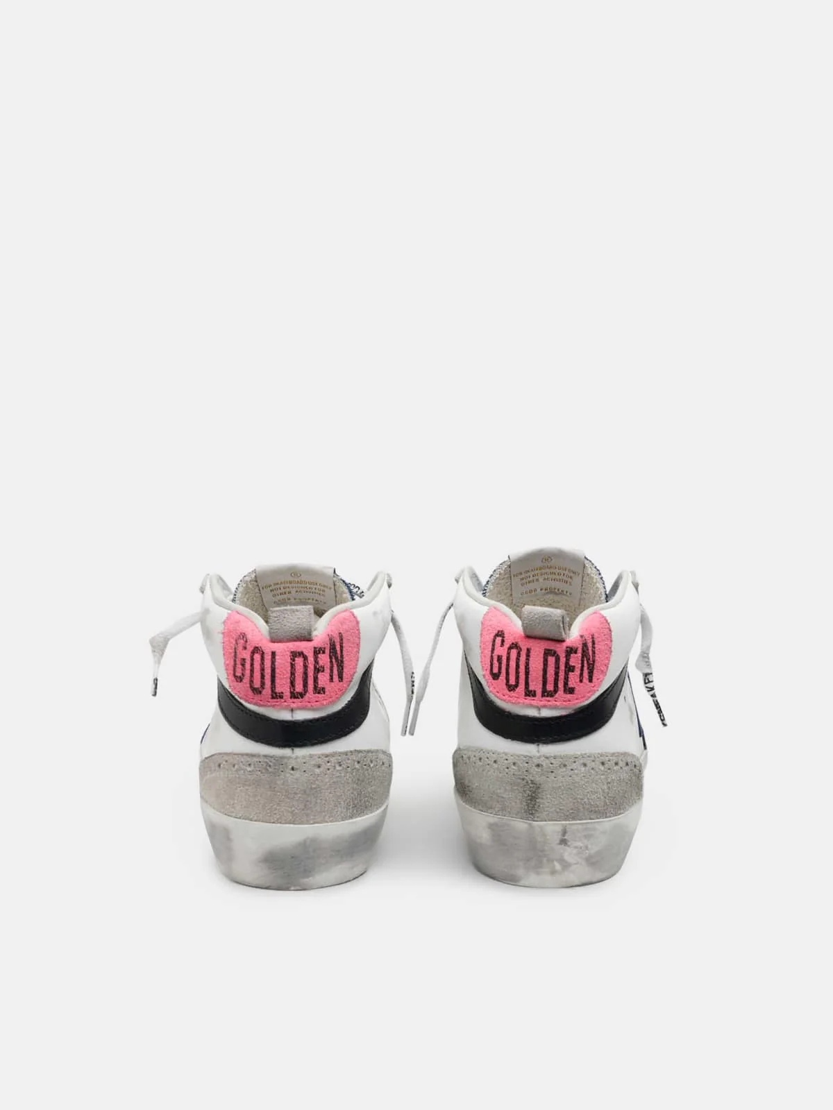 Women | Mid Star Leather Upper & Wave Suede Star Denim Toe | White x Ice x Bluette x Black x Fuchsia - Image 4