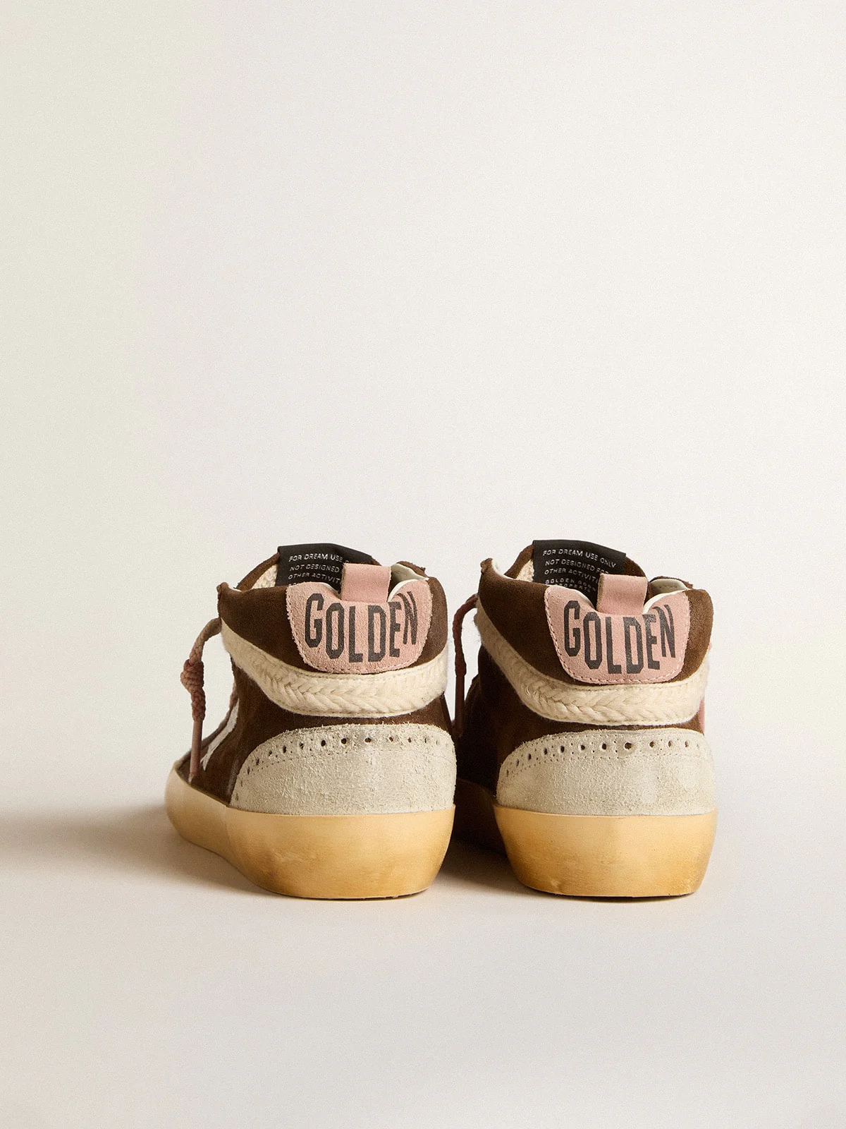 Women | Mid Star Ltd Brown Suede with Silver Nappa Leather Star & Cream Flash | Mustang x Ice x Silver x Buttercream x Ash Rose - Image 8