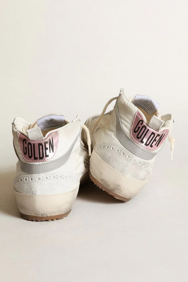 Women | Mid Star Ltd White Nylon with Leopard Print Pony Skin Star | White x Beige Brown Leo x Light Grey x Pink - Image 3
