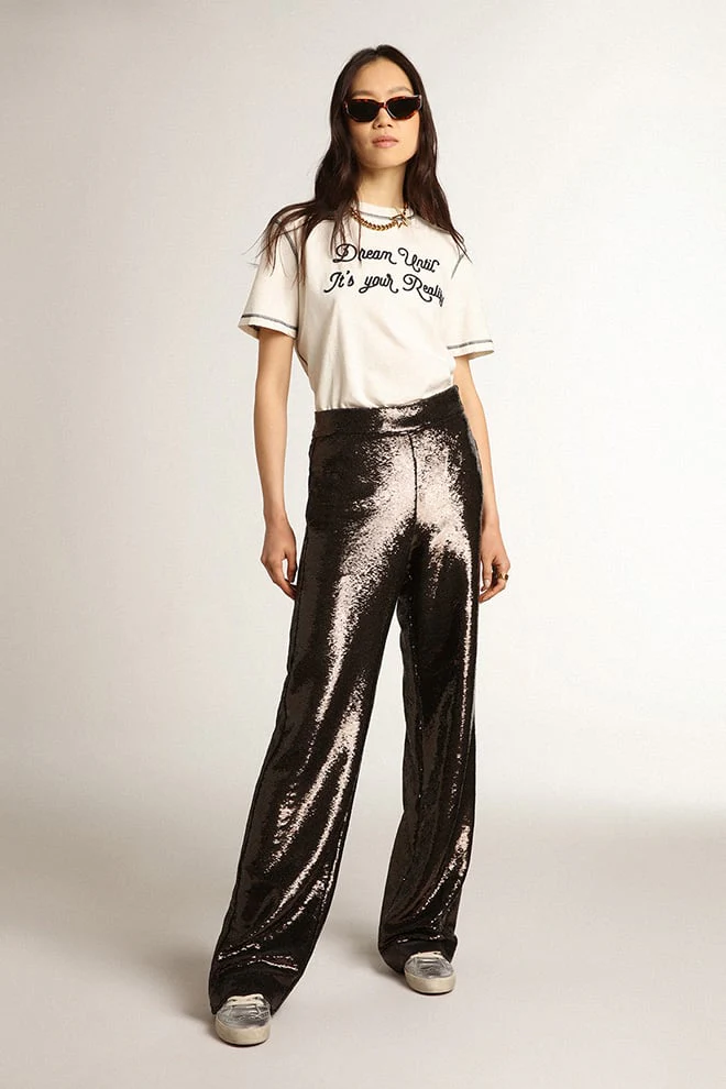 Women | Mid Star Silver Glitter with Laminated Silver Leather Star | Silver x Ivory x Black - Image 2