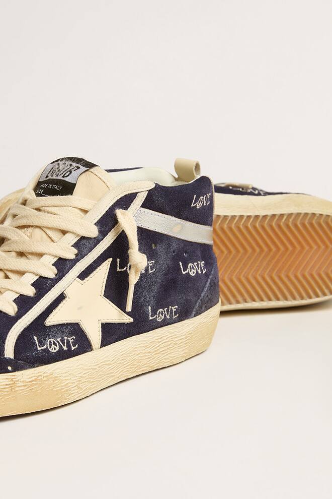 Women | Mid Star Sneakers Medieval Blue | Medieval Blue x Cream x Silver - Image 4
