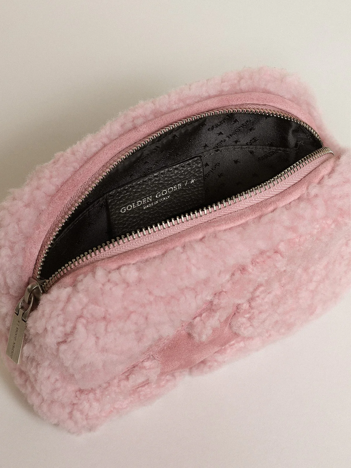 Women | Mini Star Bag Pink Shearling with Suede Star | Baby Pink - Image 6