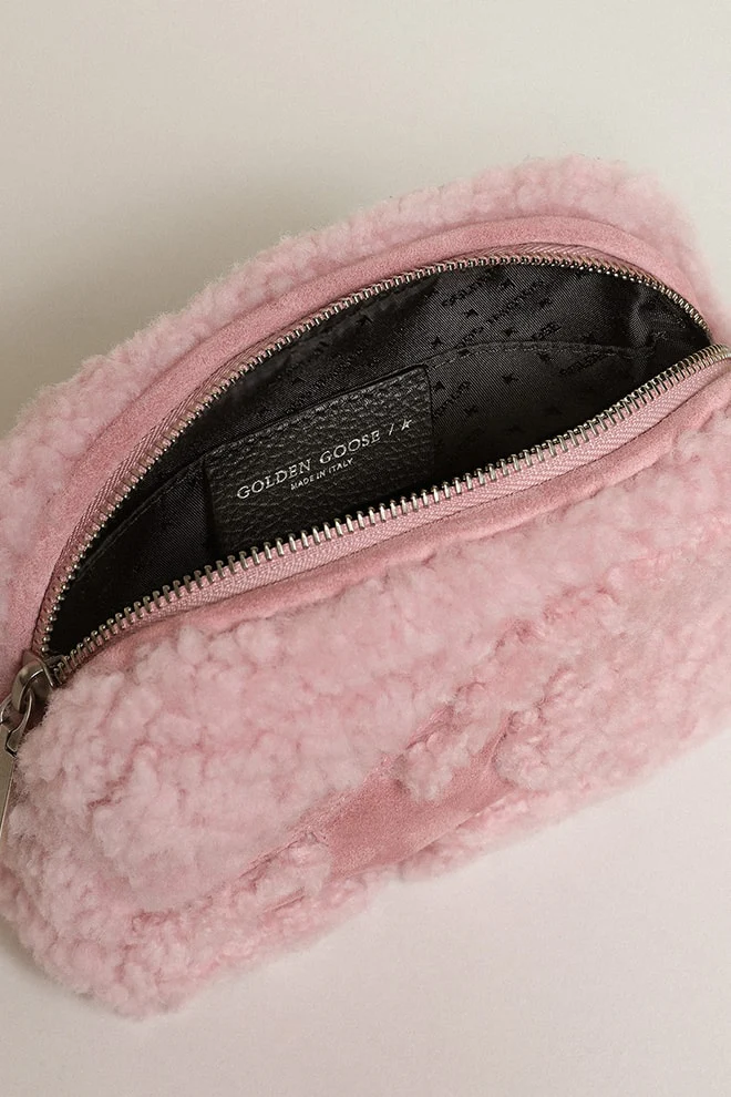 Women | Mini Star Bag Pink Shearling with Suede Star | Baby Pink - Image 7