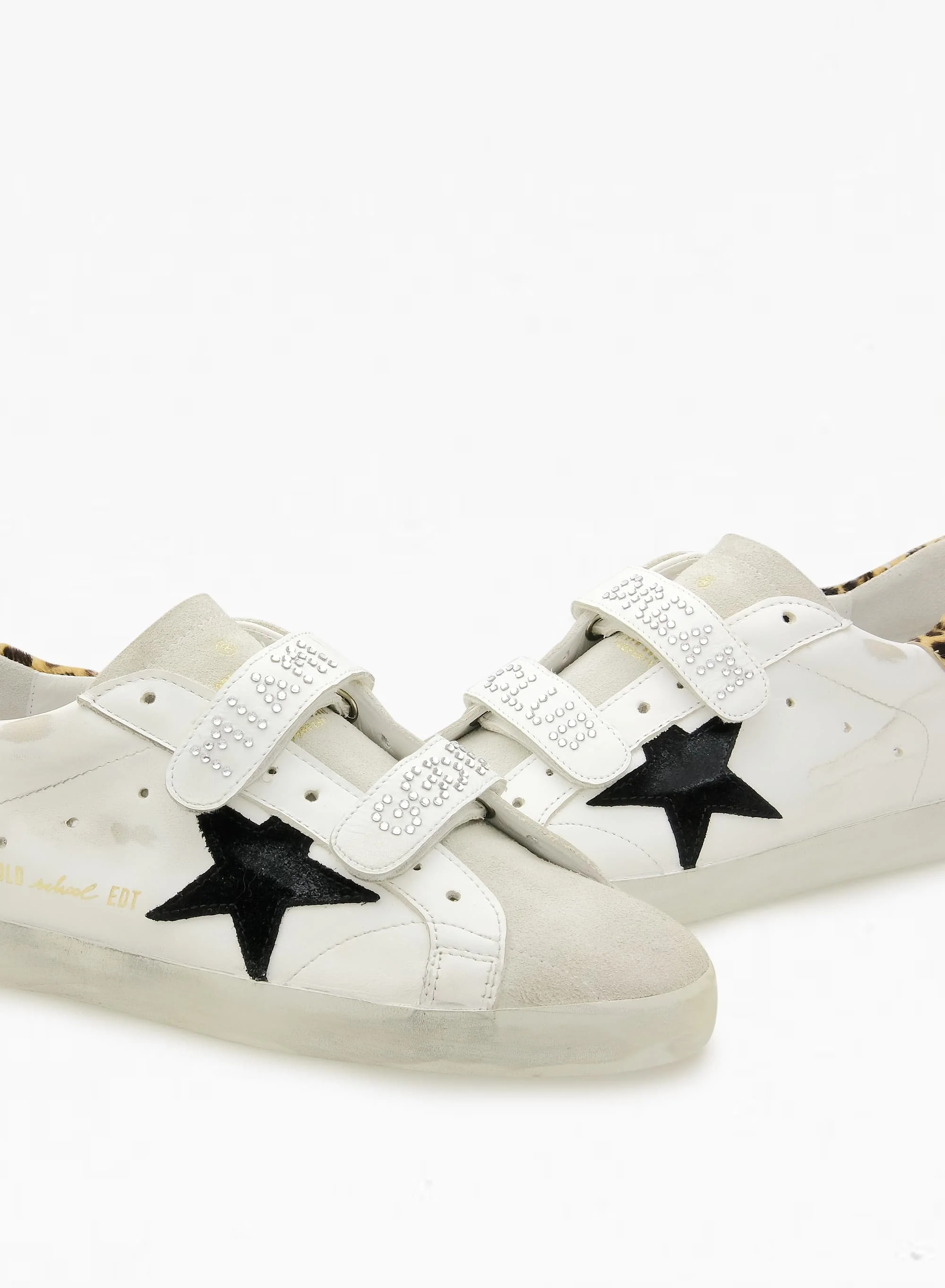 Women | Old School Suede Toe & Star Leather Quarter | Beige Brown Leo x White x Black - Image 2