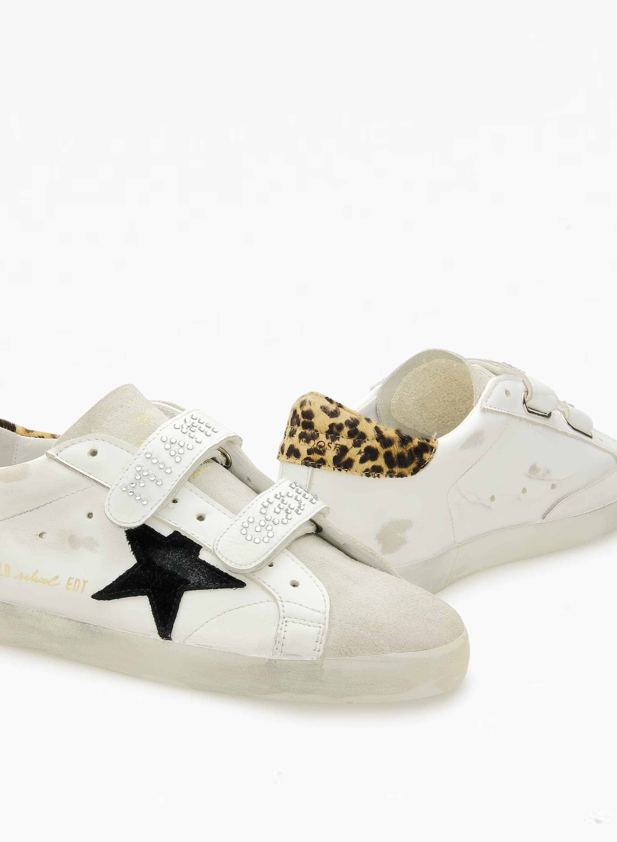 Women | Old School Suede Toe & Star Leather Quarter | Beige Brown Leo x White x Black - Image 5