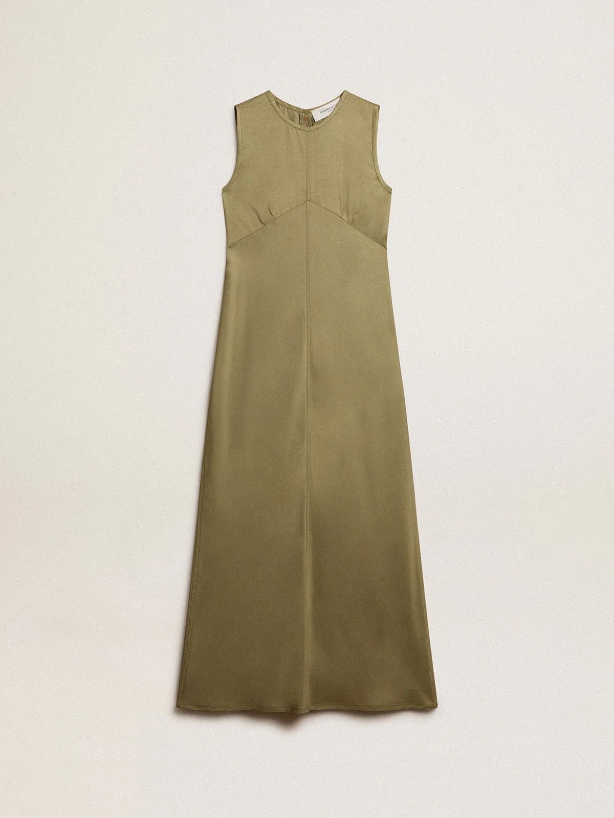 Women | Olive-Colored Wo Midi Dress with Zip Fastening On The Back | Kalamata - Image 7