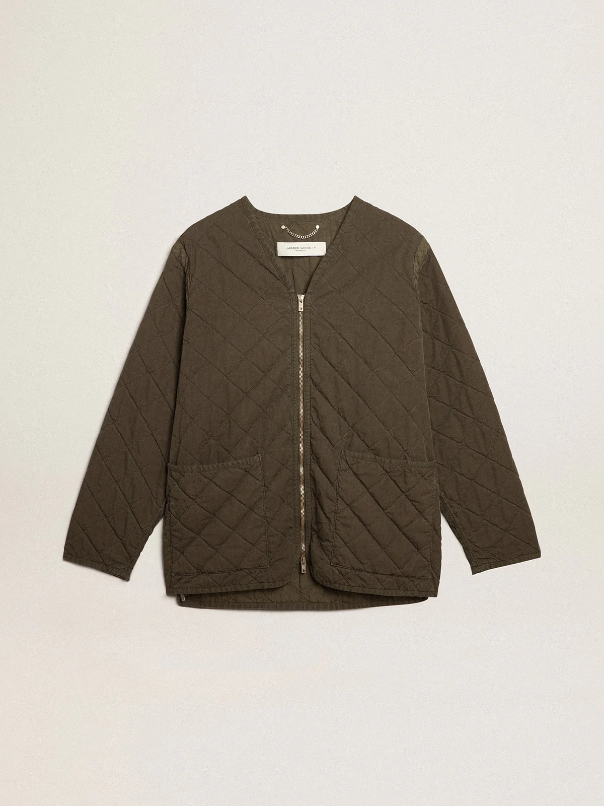 Women | Olive-Green Quilted Jacket | Vintage Olive - Image 2