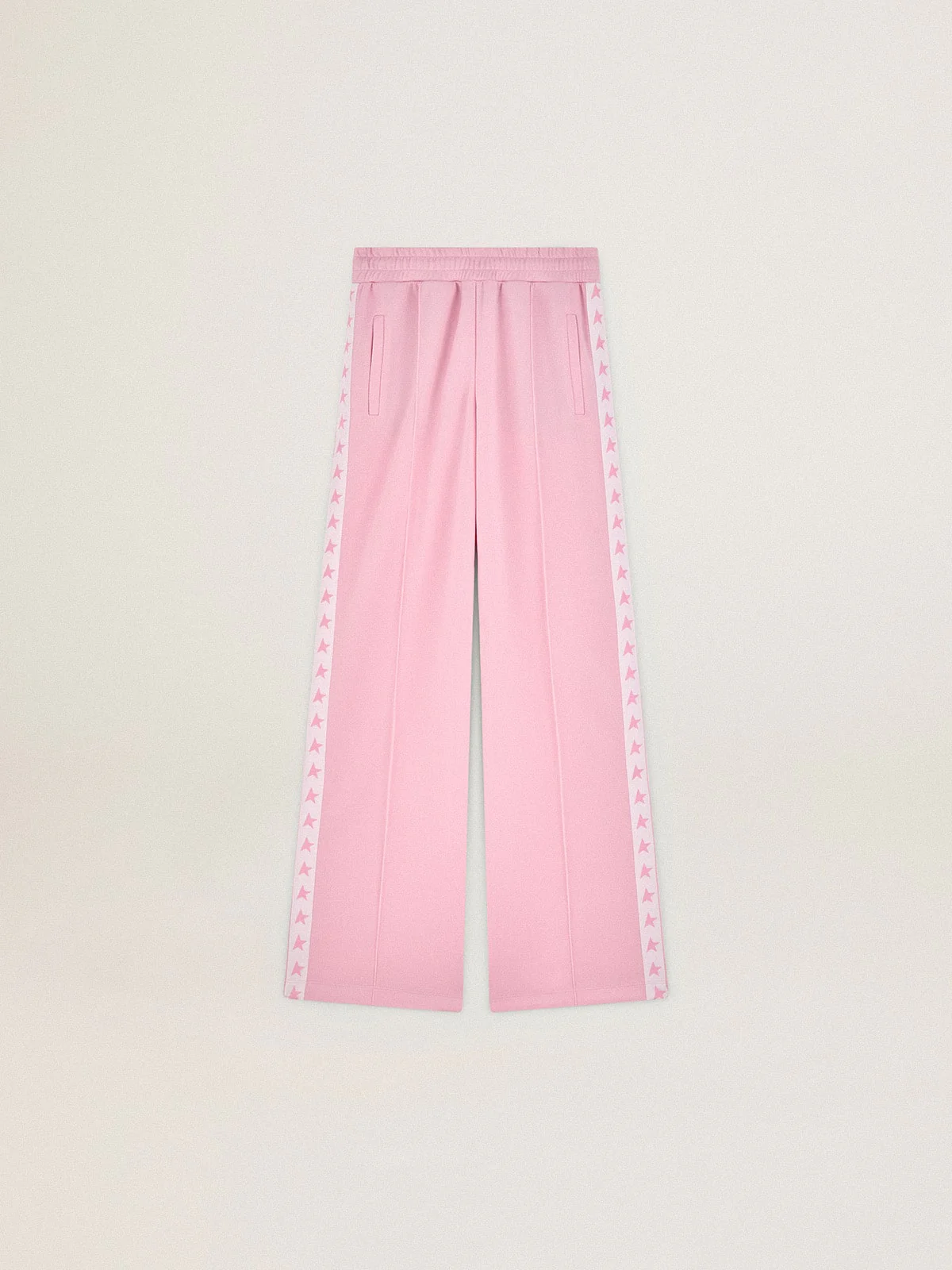 Women | Pink Joggers with Band & Stars On The Sides | Rose Shadow x White - Image 6