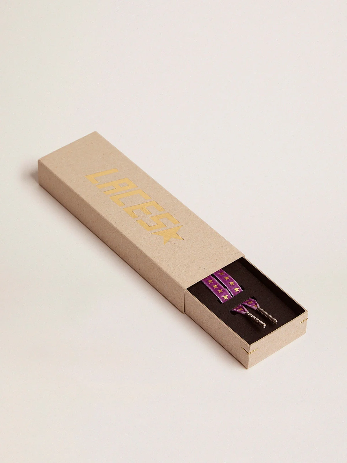 Women | Purple Velvet Laces with Gold Stars - Image 2