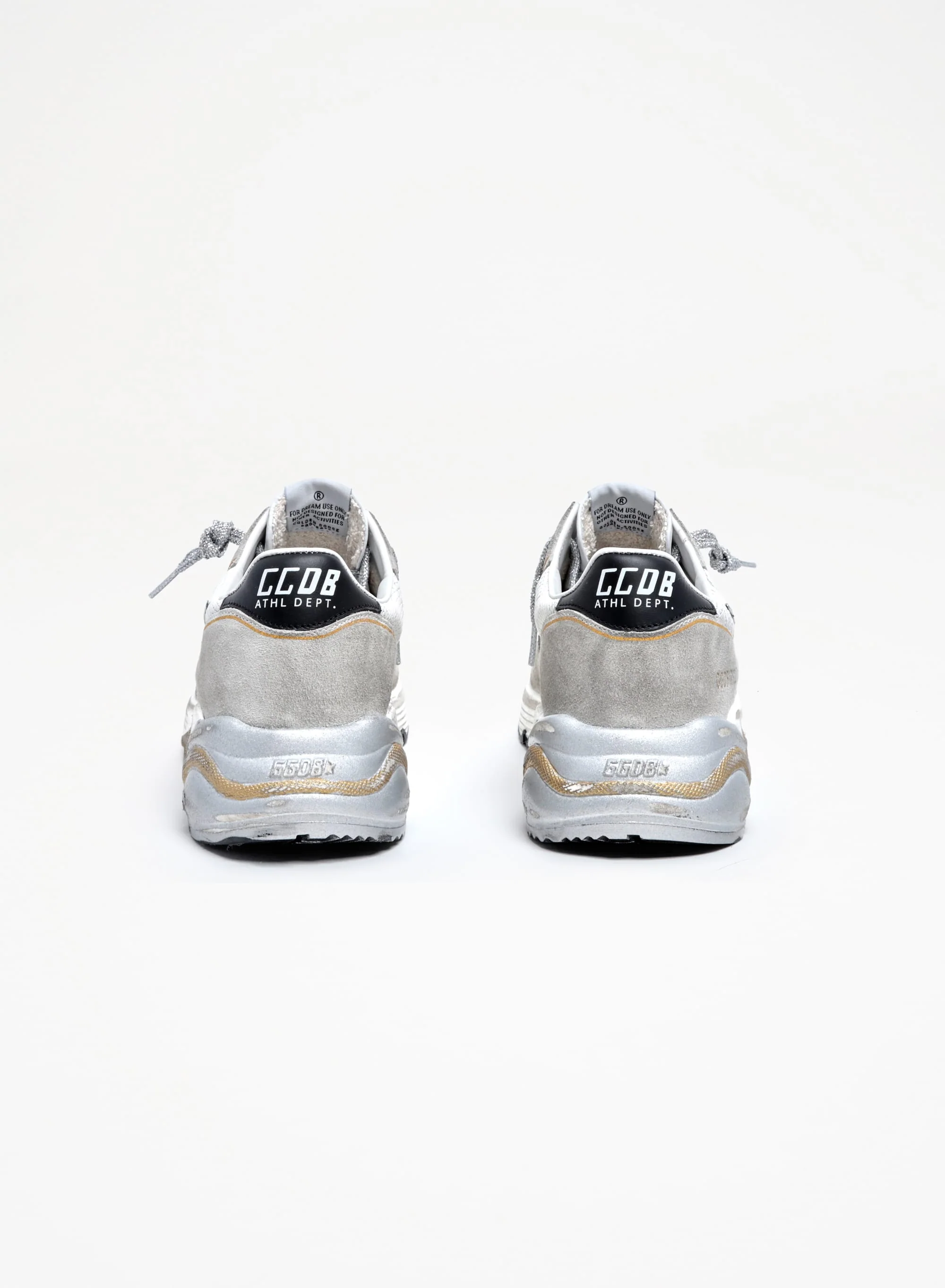 Women | Running Sole Ltd Sneakers Snake-Print Leather & Suede with Mesh Insert | White x Ice x Silver x Black - Image 6