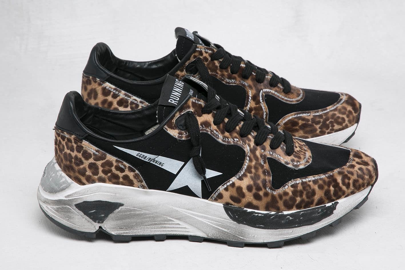 Women | Running Sole Sneakers Leopard-Print Pony Skin - Image 3