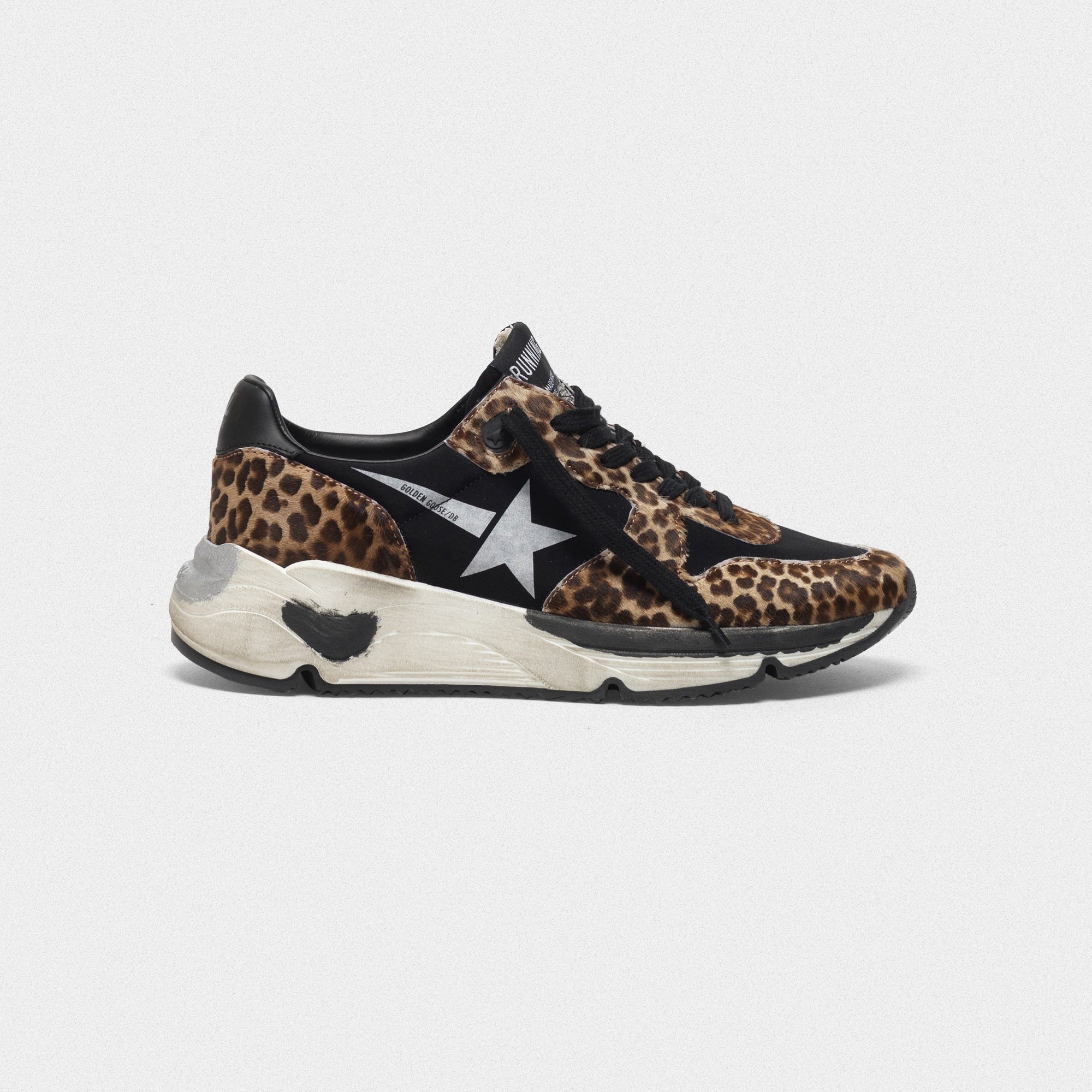 Women | Running Sole Sneakers Leopard-Print Pony Skin - Image 4