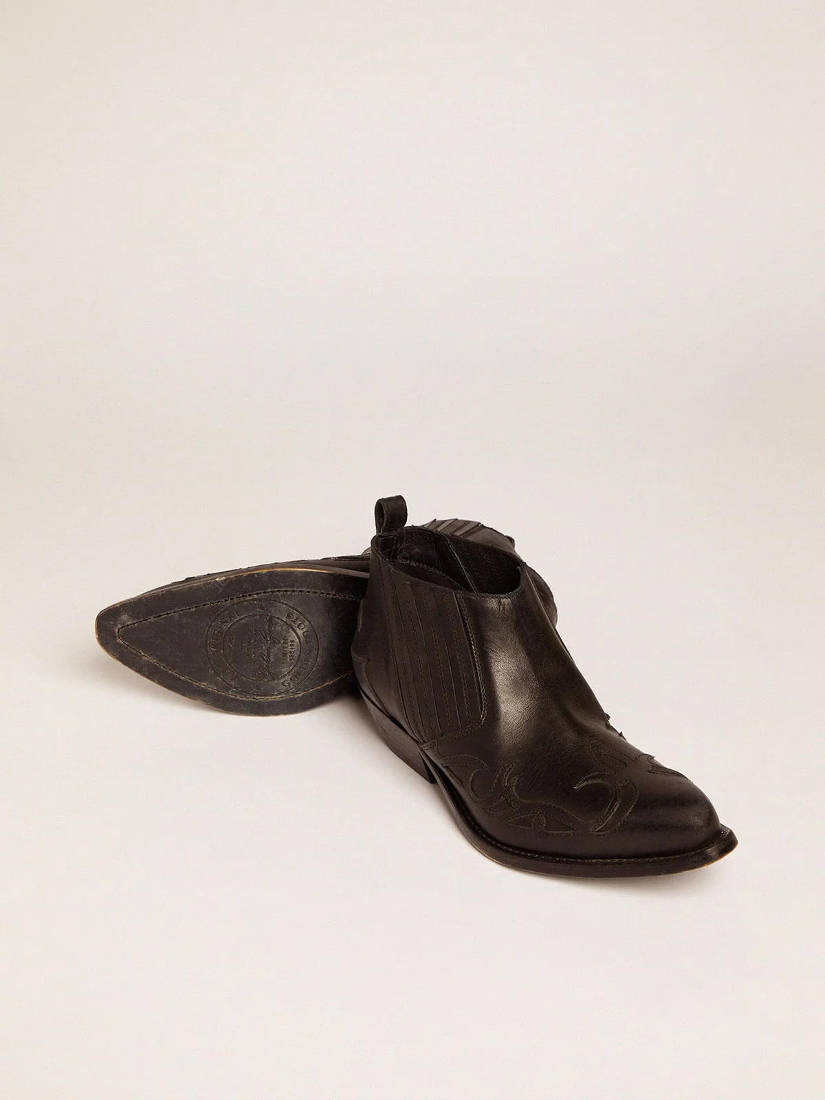 Women | Santiago Low Ankle Boots Black Leather - Image 2