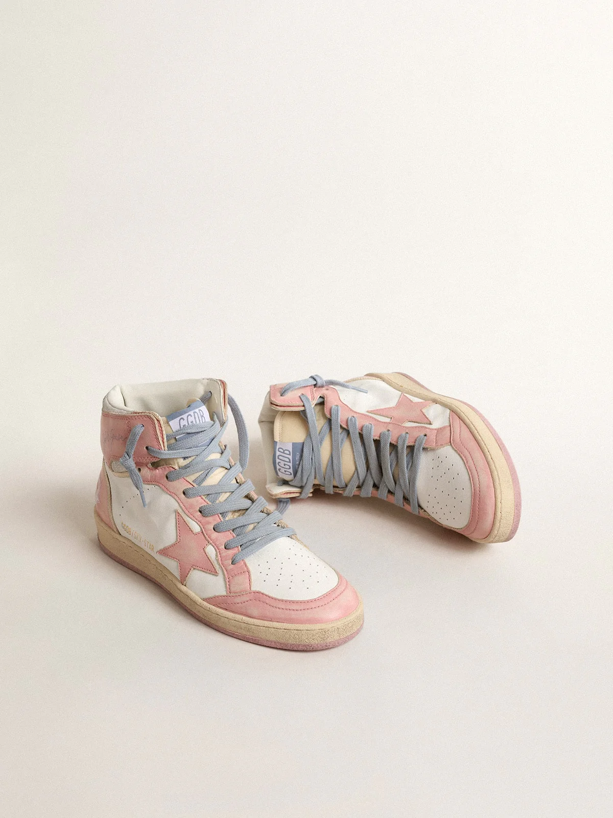 Women | Sky-Star White Nappa with Pink Leather Star & Inserts | Pink x White x Buttercream - Image 9