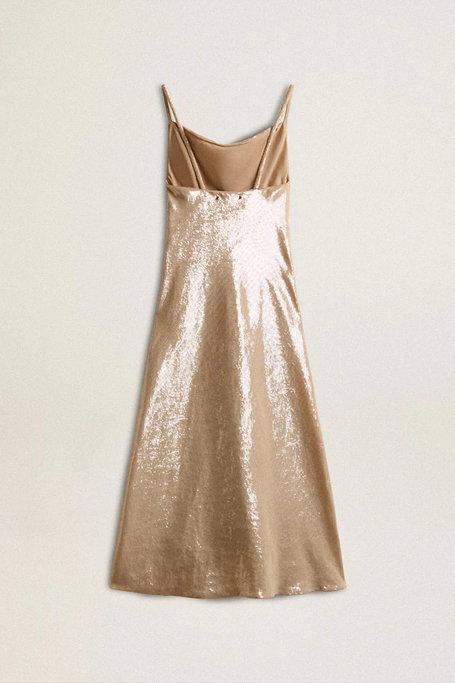 Women | Sleep Dress Parchment-Colored Sequins | Parchment - Image 10